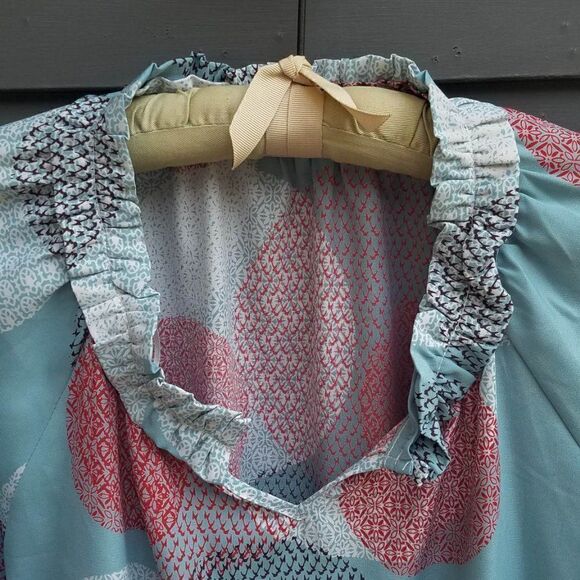 Renee C Boho circle Print Peasant BlouseSize Large - Picture 10 of 10